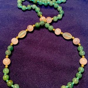 Semiprecious stone, beaded necklace.